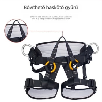 Huashida hegymászáshoz és sziklamászáshoz használható biztonsági öv, poliészter öv, nagy szilárdságú huzallal, típus: ülésbiztonsági öv