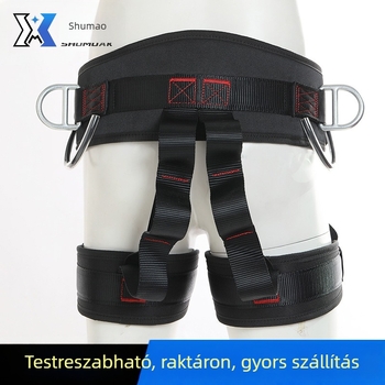 Féltest biztonsági öv kültéri hegymászáshoz – poliészter öv és poliészter kötél, kötélhossz 1,5 m, modell ZYP-03