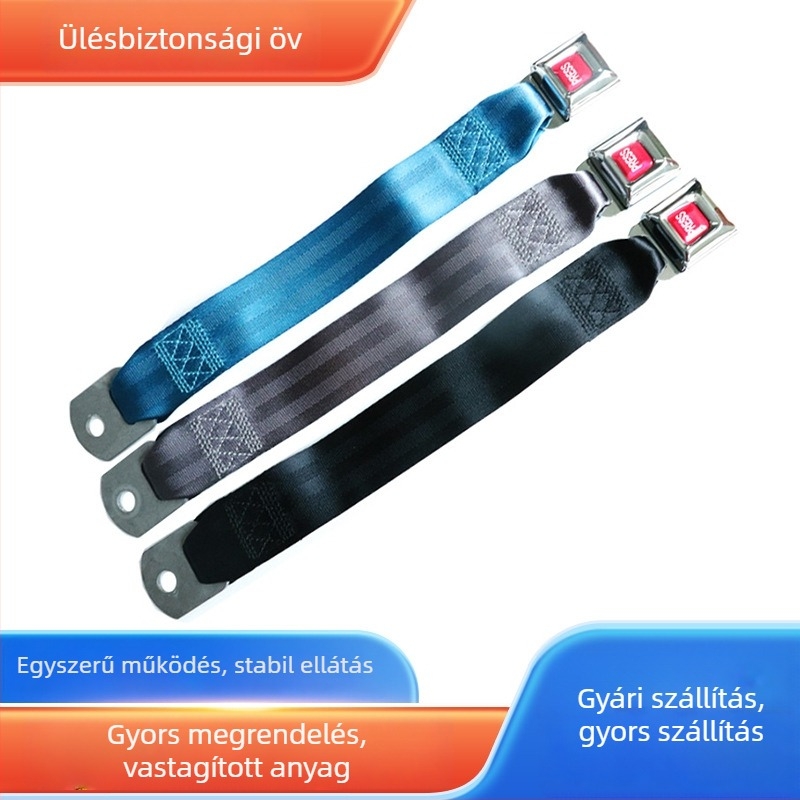 Kétpontos buszbiztonsági öv rozsdamentes acél és poliészter hevederrel, testreszabható paraméterek