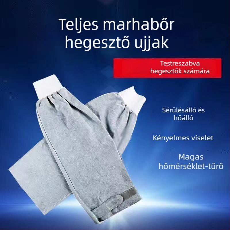 Puha báránybőrből készült hegesztő karvédők, védő karokra, tűzálló, hidegálló, magas hőmérséklet-állóságú, hőszigetelő és kopásálló