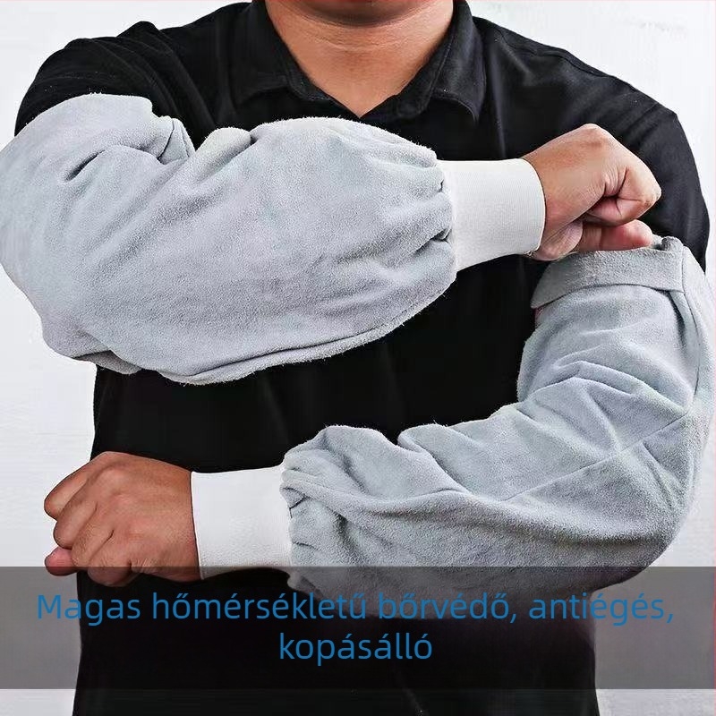 Puha báránybőrből készült hegesztő karvédők, védő karokra, tűzálló, hidegálló, magas hőmérséklet-állóságú, hőszigetelő és kopásálló