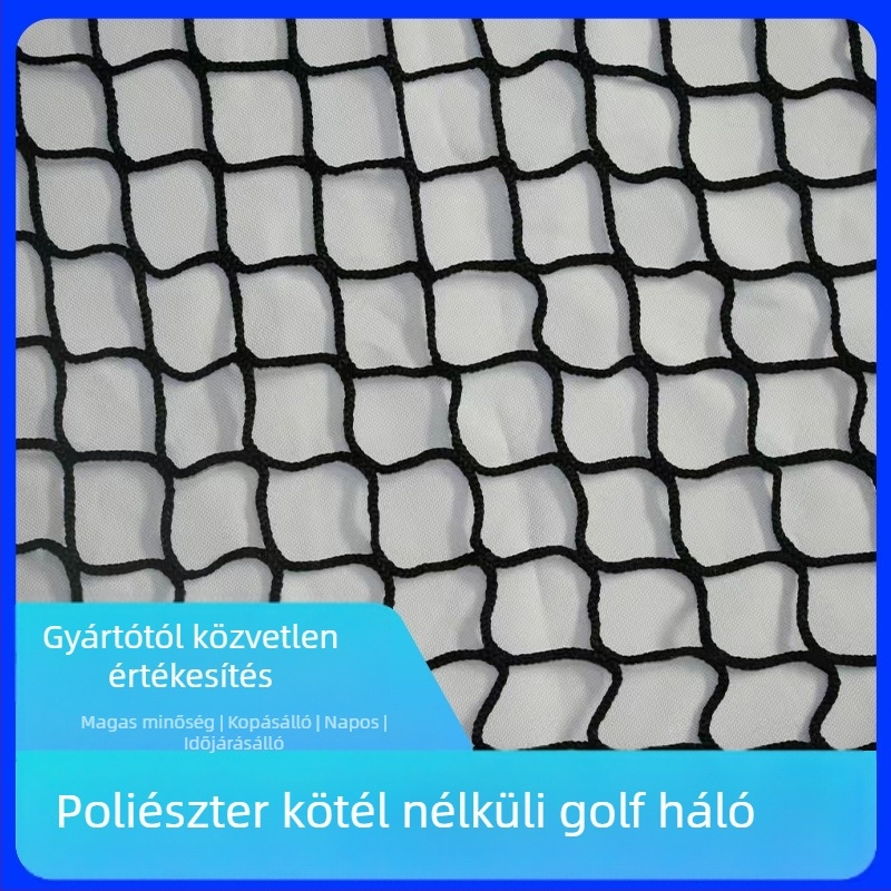 Kötés nélküli biztonsági védőháló; PET anyag; testreszabható lehetőségek; teherbírás 200