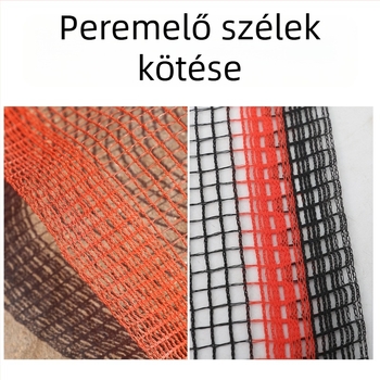 Polietilén négyszögletes háló a Nuo chen márkától, gyümölcsösök madárvédelmére, jégeső elleni védelemre és építési terület kerítésére