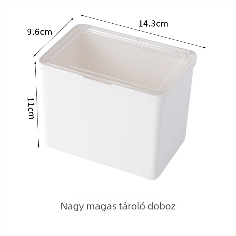 PP+PS anyagú fedeles tároló doboz, 2 L kapacitás, porálló, osztókkal, egymásra tehető