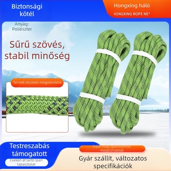 Kültéri statikus hegymászó kötél — Hongxing; Anyag: poliészter; Típus: biztonsági öv