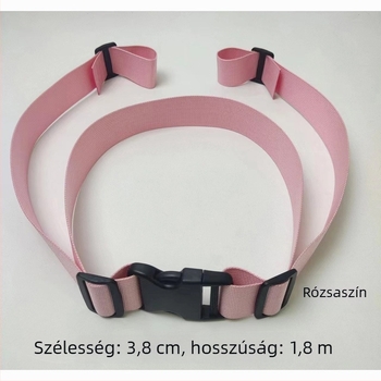Baba babakocsi belső gyűrűs biztonsági öv, etetőszékre rögzíthető pántok, gyermeküléshez; poliészter; hossz 1.7–1.8 m; teherbírás 50–80 kg; szélesség 2.5/3.8/5.0 cm