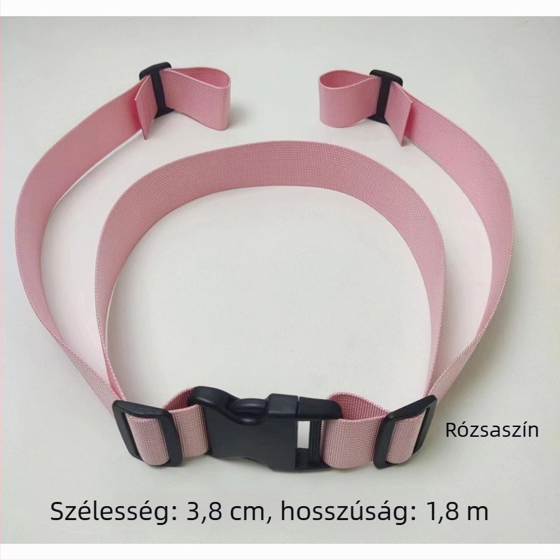 Baba babakocsi belső gyűrűs biztonsági öv, etetőszékre rögzíthető pántok, gyermeküléshez; poliészter; hossz 1.7–1.8 m; teherbírás 50–80 kg; szélesség 2.5/3.8/5.0 cm