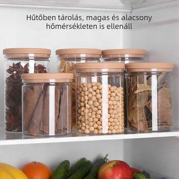 Kerek műanyag élelmiszertároló edény, nedvességálló, hengeres alakú, mikrohullámú sütőben használható