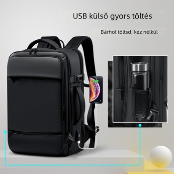 FENRUIEN Férfi laptop hátizsák, Oxford anyag, vízálló, lopás elleni védelem, ergonómikus hátsó panel, üzleti utazás