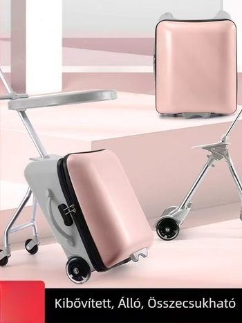 Levehető gyerek utazótáska ülő funkcióval, uniszex, univerzális kerekek, súly kb. 3–5 kg