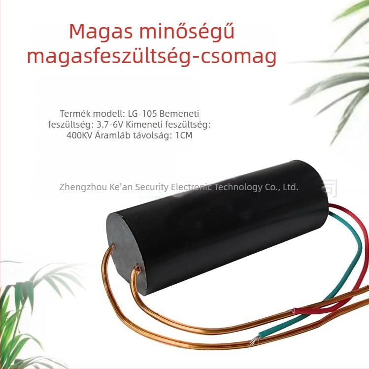 Nagyfeszültségű generátor modul, 400 kV, beépített gyantába öntött (potting) burkolat, tömeg kb. 45 g