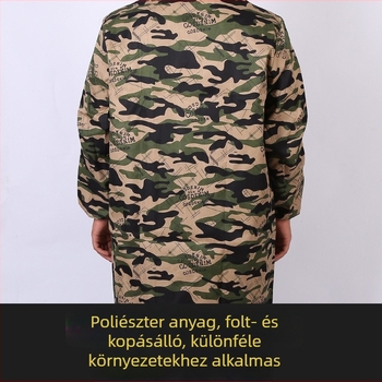 Férfi kamuflázz hosszú munkaruha, hosszított szabás, kopásálló, meleg és foltálló védő munkaruha