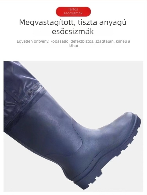 Vízálló halász nadrág lélegző anyaggal és esőcsizmával – teljes testű párásodás elleni ruházat