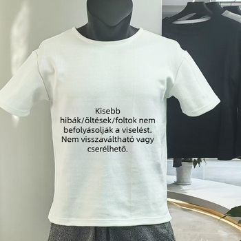 Fehér A5-ös kerek nyakú, rövid ujjú védőruha, vágás elleni és szakadásálló, kültéri üveg- és fémipari munkákhoz