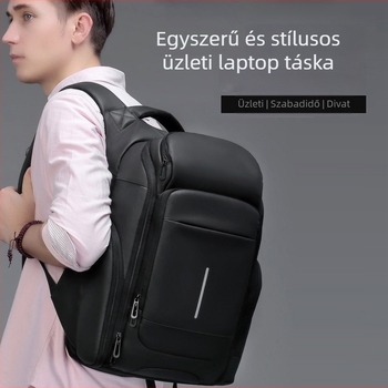 Nagy kapacitású üzleti hátizsák PVC-ből, 20–35L, vízálló, USB interfész, lopás elleni védelem, üzleti utazásokhoz