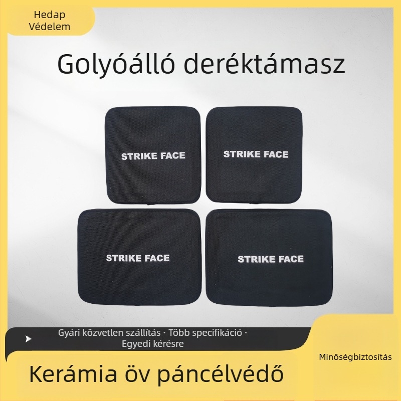 Golyóálló betétlapp mellényhez – oldalsó panelhez – NIJ IV, PE + alumínium-oxid/szilícium-karbid kerámia, Modell CB, Tömeg 1000 g