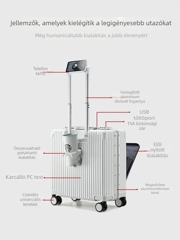 Kabinbőrönd alumíniumvázas nyitó kerettel, PC-test, egyirányú kerekek, 1925-ös modell, 3,5 kg
