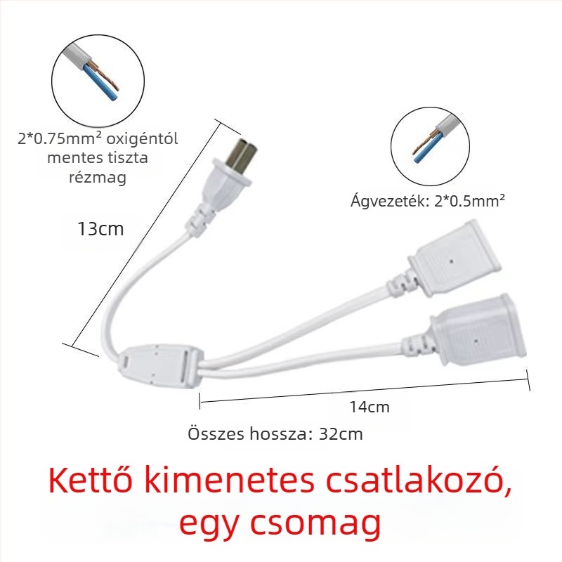 Vízálló 220V-os csatlakozódoboz modemhez/routerhez, 1–4-es elosztóval