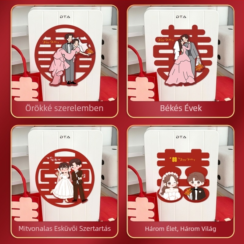 Menyasszonyi hozománytáska boldog szavakkal a nászszobának díszítéséhez, papír, termékkód 223, márka Happy Street, kategória: Boldogság