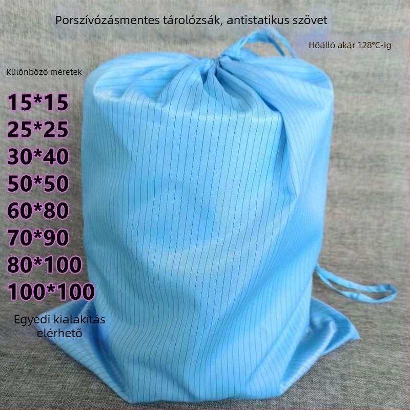 Zsinóros tároló táska tiszta helyiség ruházatának – sterilizált, magas hőmérséklet-ellenálló, pormentes, antistatikus