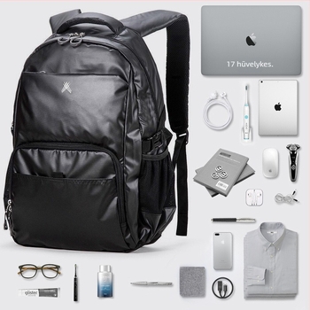 Vízálló hátizsák laptop zsebbel, kapacitás 20L alatt, Oxford anyag, görbült vállpántok