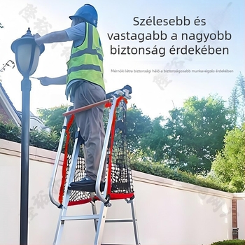 Polietilén kötés nélküli létra-biztonsági háló, kapaszkodóval és kerítéssel, üvegszálas szigeteléssel