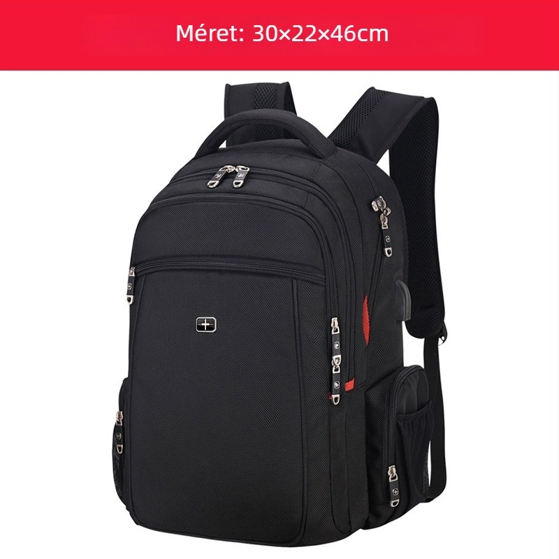 Férfi üzleti hátizsák, 36-55L, poliészter, vízálló, anti-theft, Air-Cushion pántok
