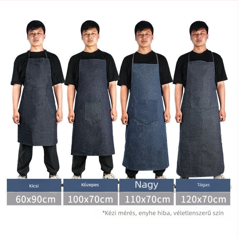 Hegesztéshez denim kötény, folt- és kopásálló, védő munkaruházat