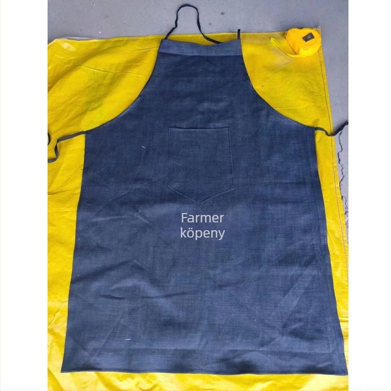 Hegesztéshez denim kötény, folt- és kopásálló, védő munkaruházat