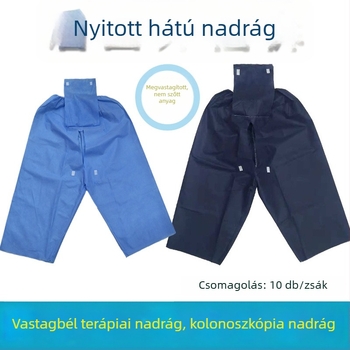 Egyszer használatos, nem szövött anyagból készült enteroszkópia és anorektális vizsgálatnál használható nadrág férfiaknak és nőknek