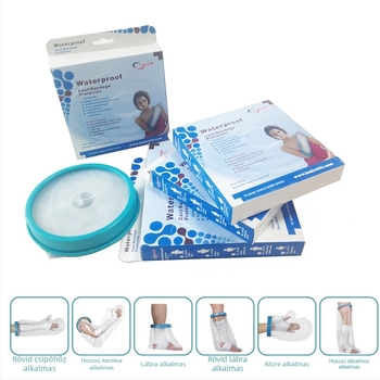 Saferlife Vízálló lábvédő sérült láb számára – Fürdőszobai használatra, Anyag: PP + silica gel + PVC, Súly: 205 g, Használat: Fürdőszoba