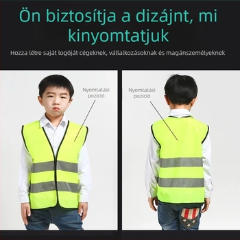 Gyerekeknek fényvisszaverő biztonsági mellény