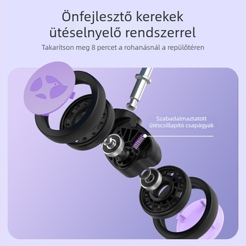 PC anyagú utazókoffer, előre nyíló dizájn, vízálló, könnyű, TSA zár