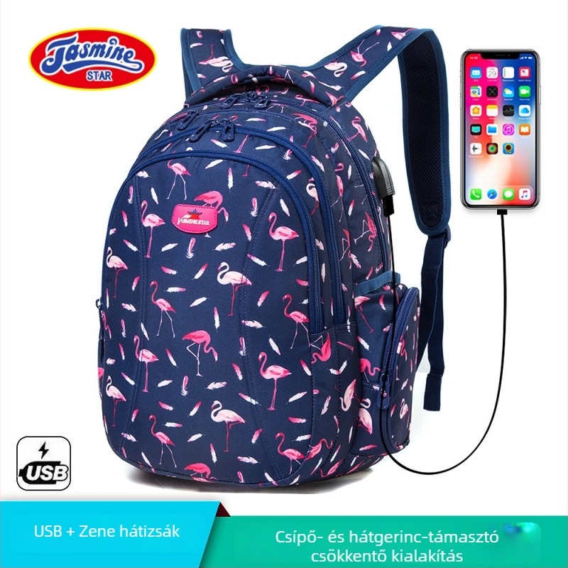 Nylon hátizsák laptop zsebbel, 36–55L kapacitás, vízálló, kopásálló, ívelt ergonómikus vállpántok