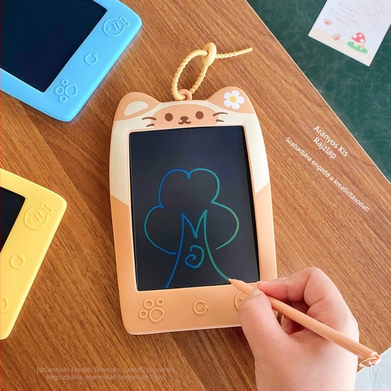 Kulcstartó grafiti rajztáblával, műanyagból, hordozható írófelület, modern minimalista stílus