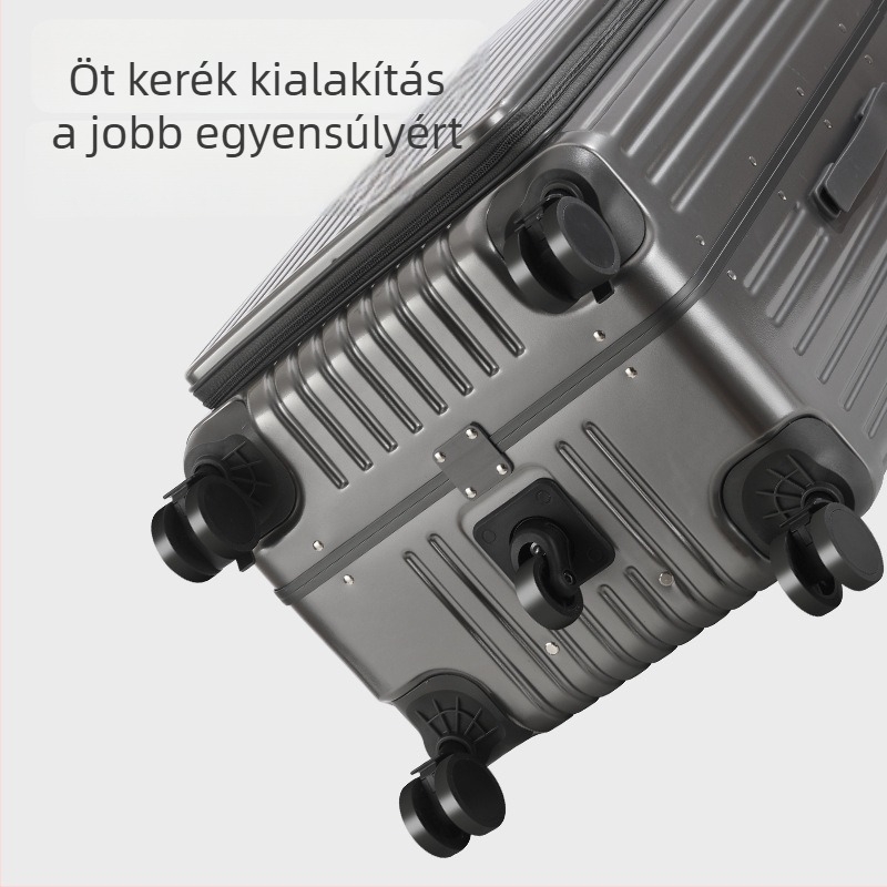 Unisex utazótáska guruló kivitelben, ABS+PC anyag, univerzális kerekek, cipzáras nyitás, 3000 g, hagyományos kombinációs zár