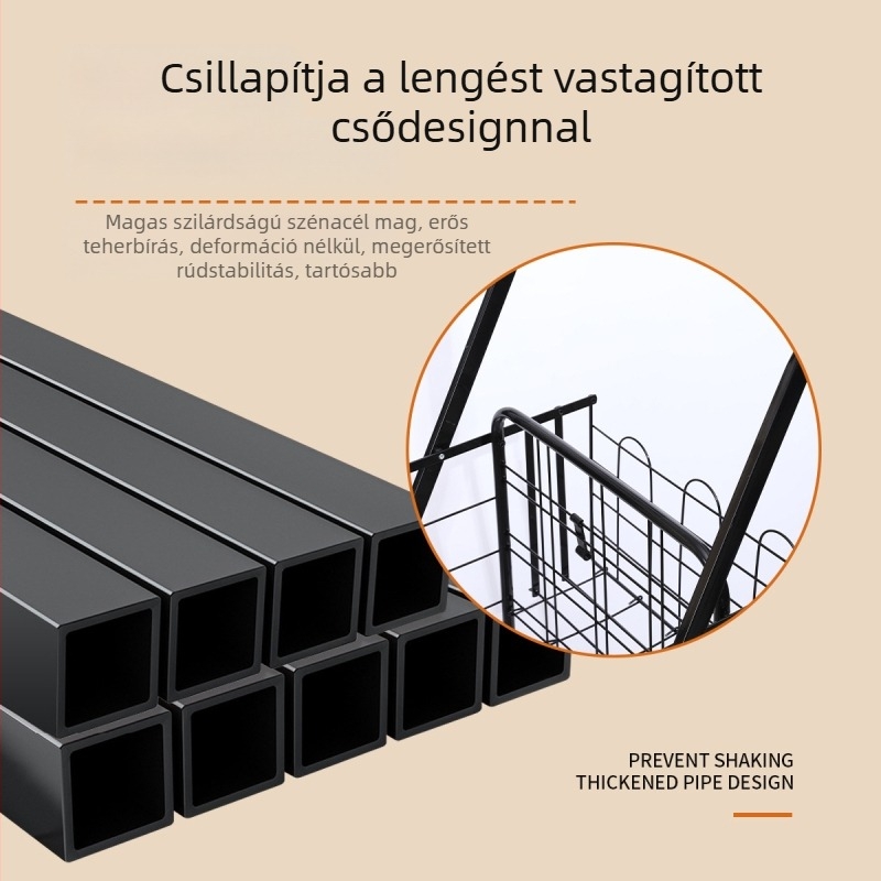 Hordozható négykerekű összecsukható vas kocsi logónyomással és testreszabási lehetőségekkel