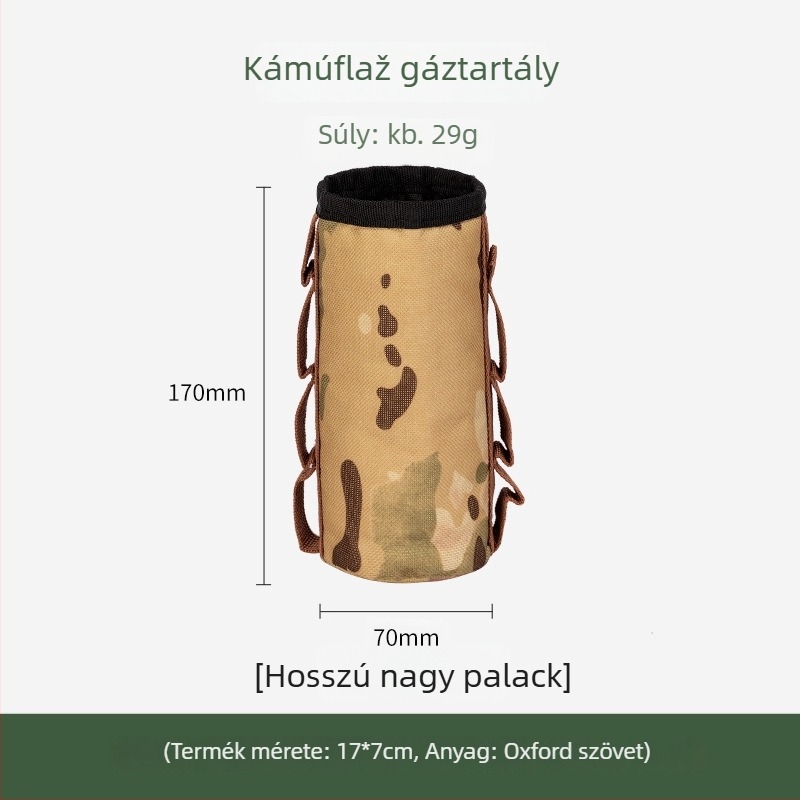 Buye Kemping gázpalack védőhüvely – szigetelt, leesésálló, kompatibilis több mérettel, tároló táska