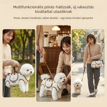 Kisállatok számára hordozható, lélegző hátizsák és crossbody táska kutyáknak és macskáknak utazáshoz
