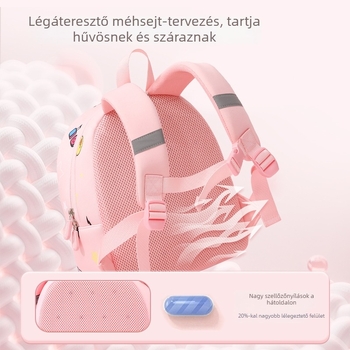 Uniszex nylon iskolatáska kacsa motívummal, lopás elleni védelemmel, léggömbös vállpántokkal, 2025 tavasz