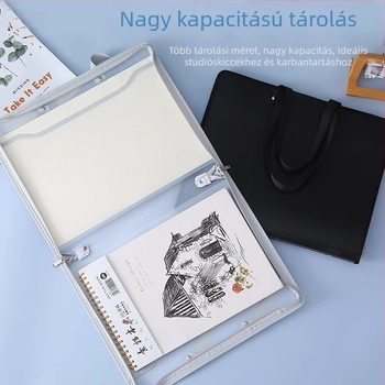 New Puda 8889 Polipropilén Sketchbook Portfólió Cipzárral, Nem Szabályos Formájú