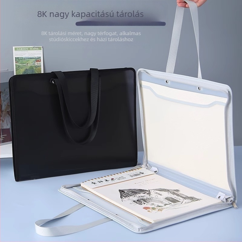 New Puda 8889 Polipropilén Sketchbook Portfólió Cipzárral, Nem Szabályos Formájú