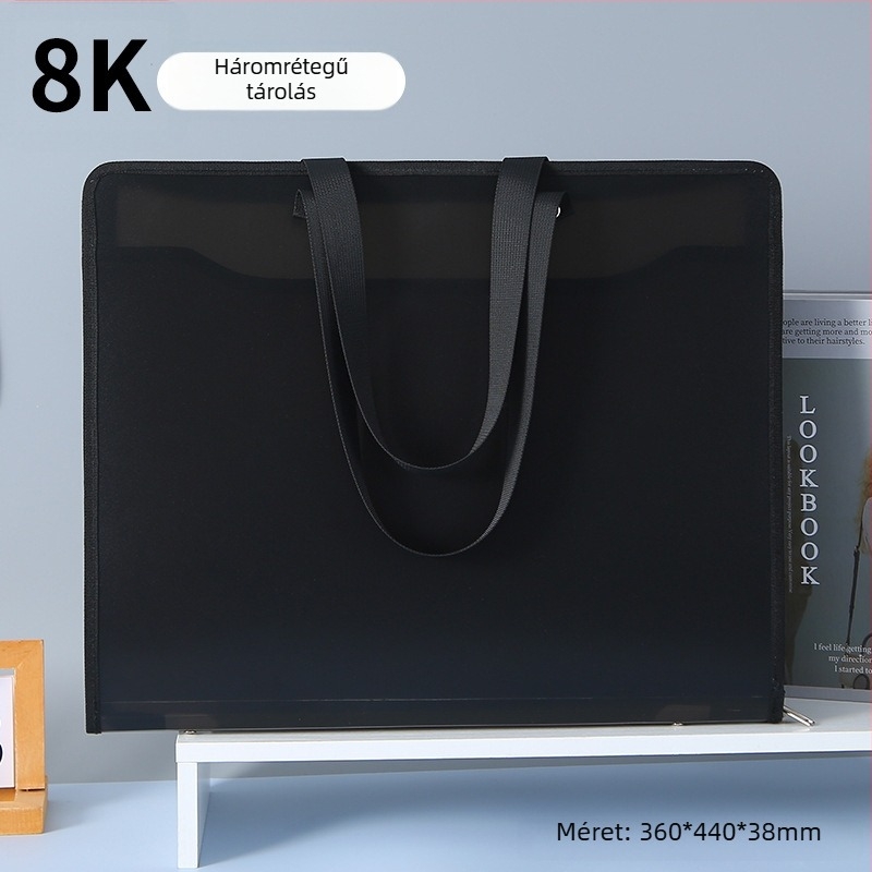 New Puda 8889 Polipropilén Sketchbook Portfólió Cipzárral, Nem Szabályos Formájú