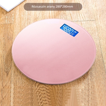Baolan kör alakú digitális fürdőszobai mérleg felnőtteknek, hőmérséklet mérésével, edzett üveg panel, 280Y-H modell, elemről működik