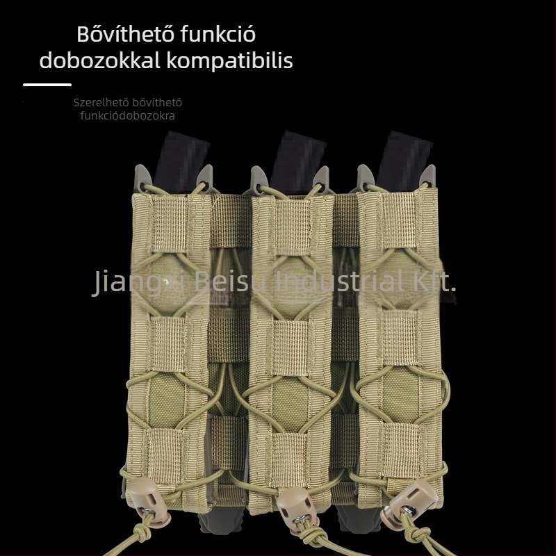 Tigris stílusú taktikai táska MOLLE rögzítéssel, gyors hozzáférés rendszerrel, 9 mm adapterrel, matt nylon anyag