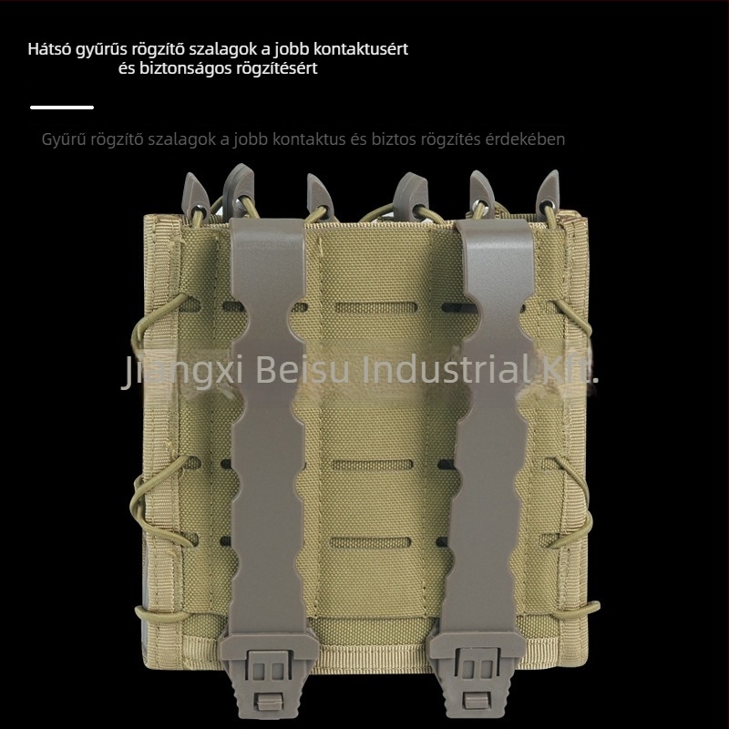 Tigris stílusú taktikai táska MOLLE rögzítéssel, gyors hozzáférés rendszerrel, 9 mm adapterrel, matt nylon anyag