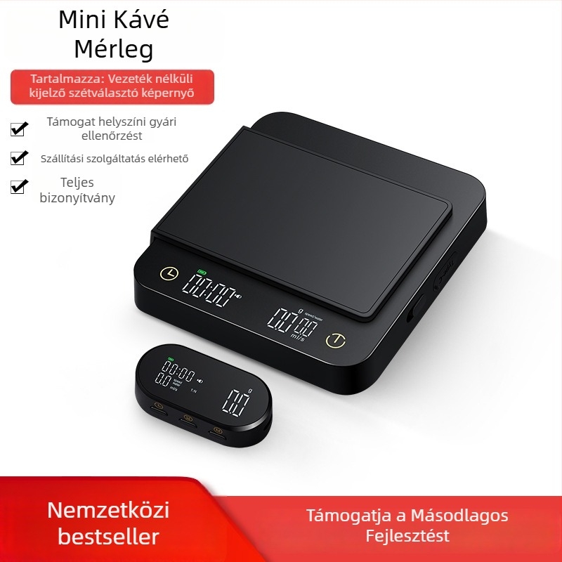 8706-os modell digitális konyhai mérleg 0,1 g pontossággal, Bluetooth, USB töltés, mérési tartomány 0,5 g–3 kg