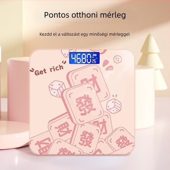 Tölthető digitális testsúlymérleg otthoni használatra, pontos testsúlymérés, kompakt mérleg kollégiumi szobához, max. 180 kg