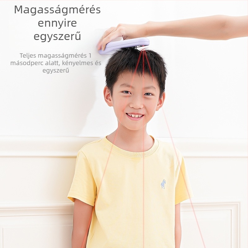 Otthoni használatra szóló ultrahangos magasságmérő – Új modell, harmadik generáció; Infravörös lézer szenzor; Vezeték nélküli hatótáv 5-10 m; Anyag ABS