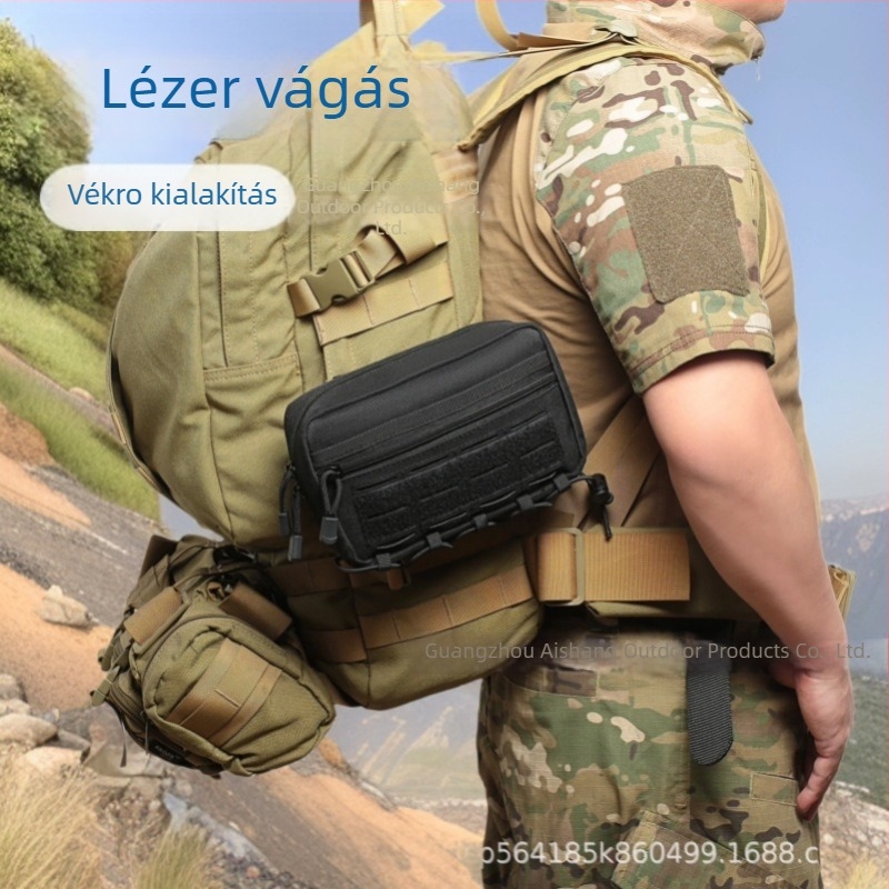 Molle taktikai orvosi táska – többfunkciós túlélő táska kültéri sportokra, nylon, Aishang, könnyű, kopásálló, bővíthető kapacitás